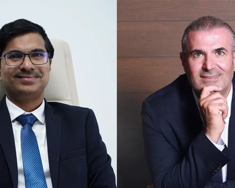 Vikraman Poduval, CEO of Saal.ai and Raif Abou Diab, Sales Director, South Gulf and Sub-Saharan Africa, at Nutanix
